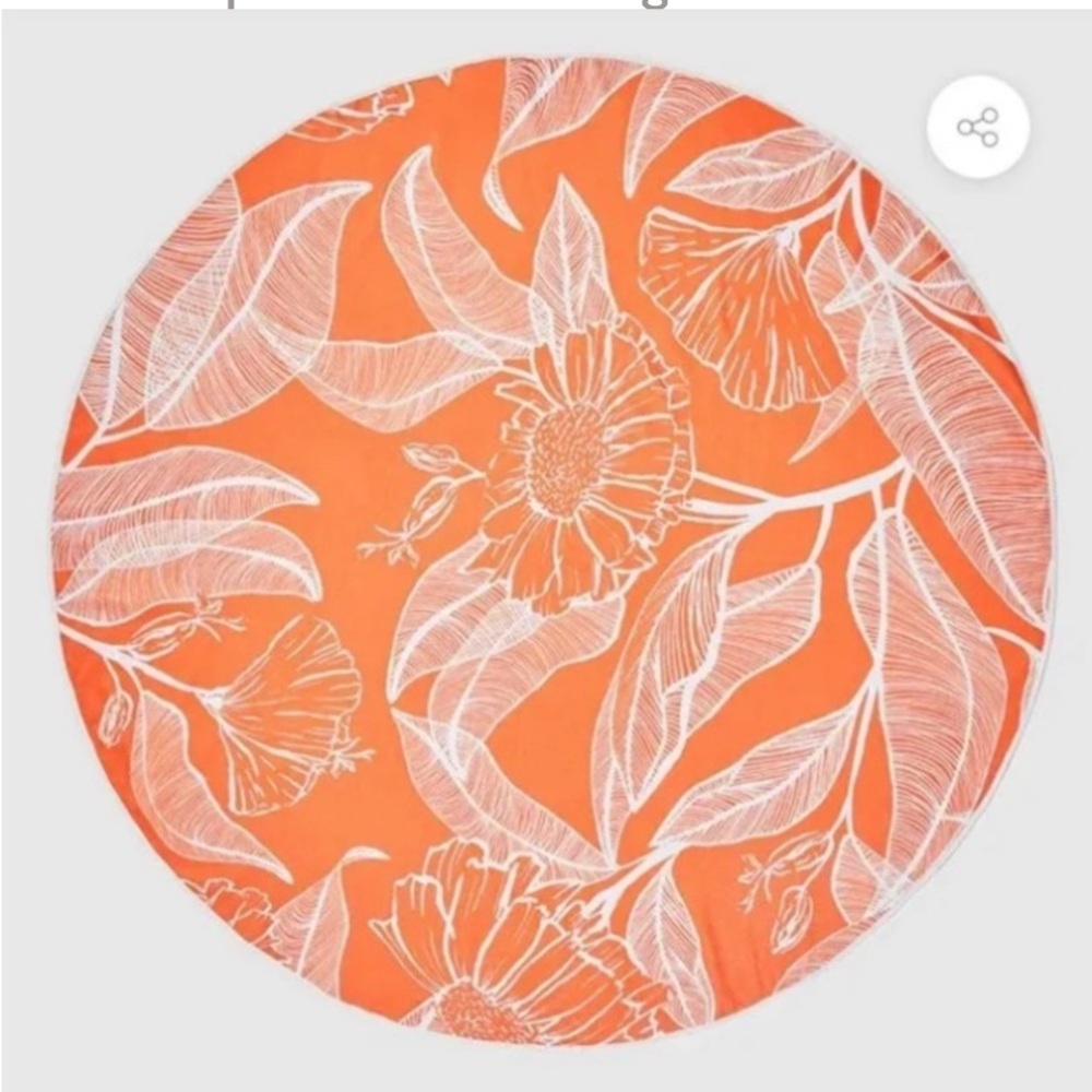 New in bag, summer &Rose round towel 57” in diameter.